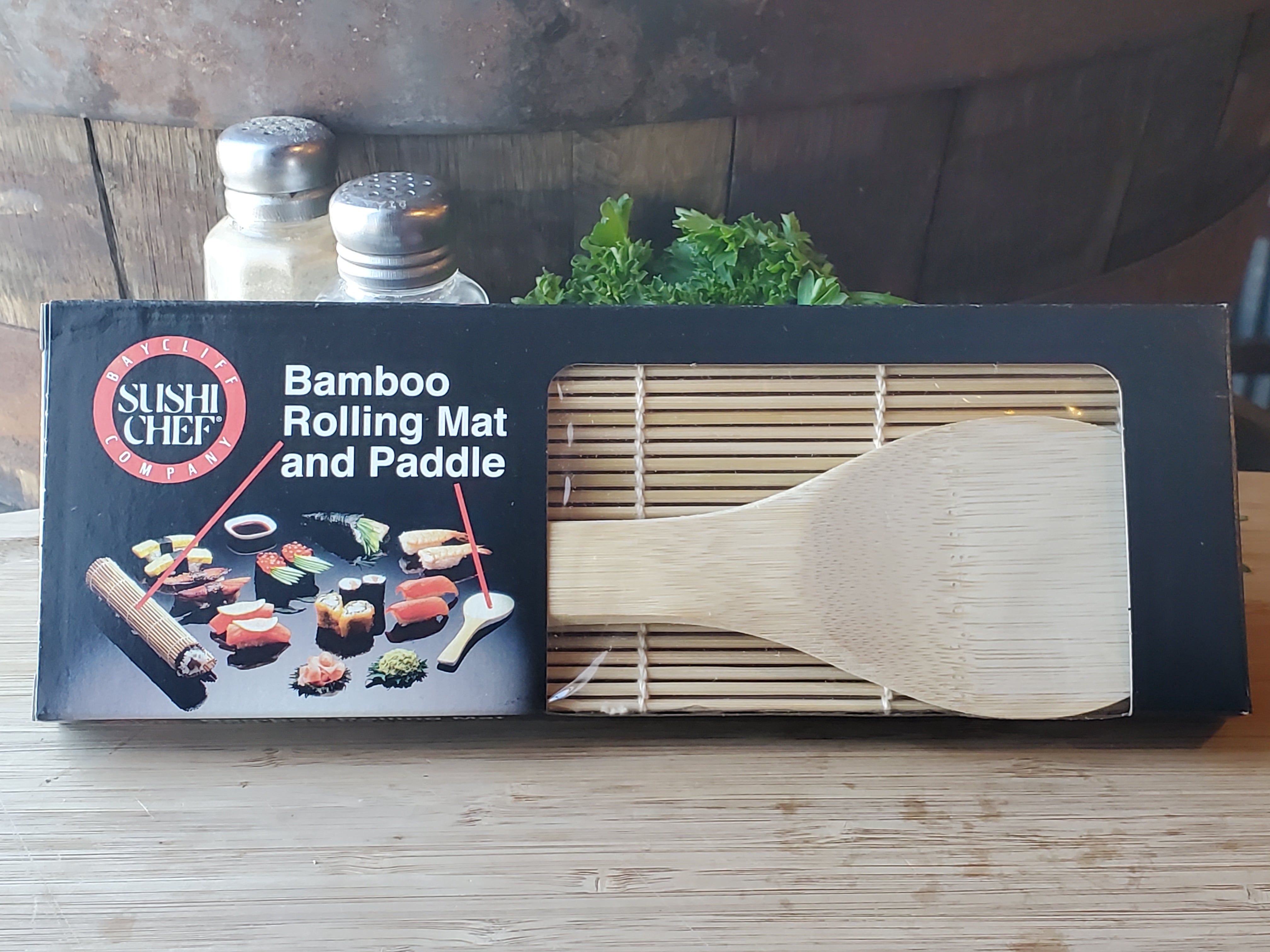 Sushi Chef Bamboo Rolling Mat and Paddle, EACH